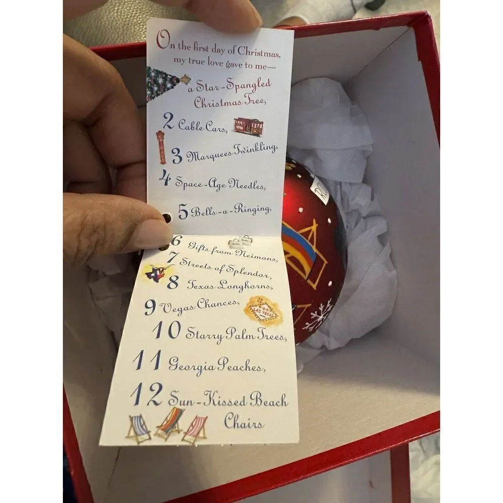 Neiman Marcus Michael Storrings The Twelve Days of Christmas in America Ornament